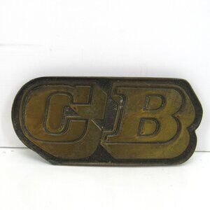 Vintage Brass Belt Buckle with CB Logo adenzy Denver 1978
